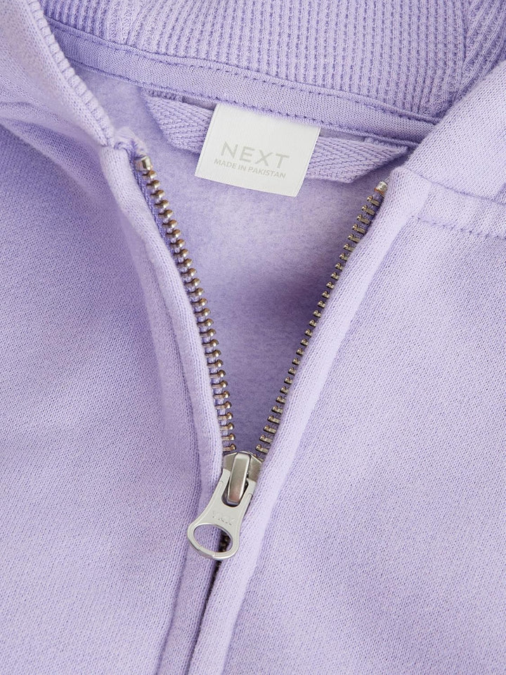 NEXT Mädchen Standard Kapuzenjacke mit durchgehendem Reissverschluss 116 Dusky Purple, 116 Dusky Pur