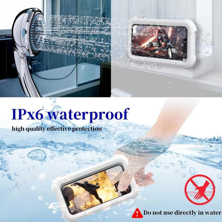 OOLYICO Dusch-Handyhalterung, um 480 ° drehbar, wasserdicht, mit Touchscreen, Duschzubehör, Guardian