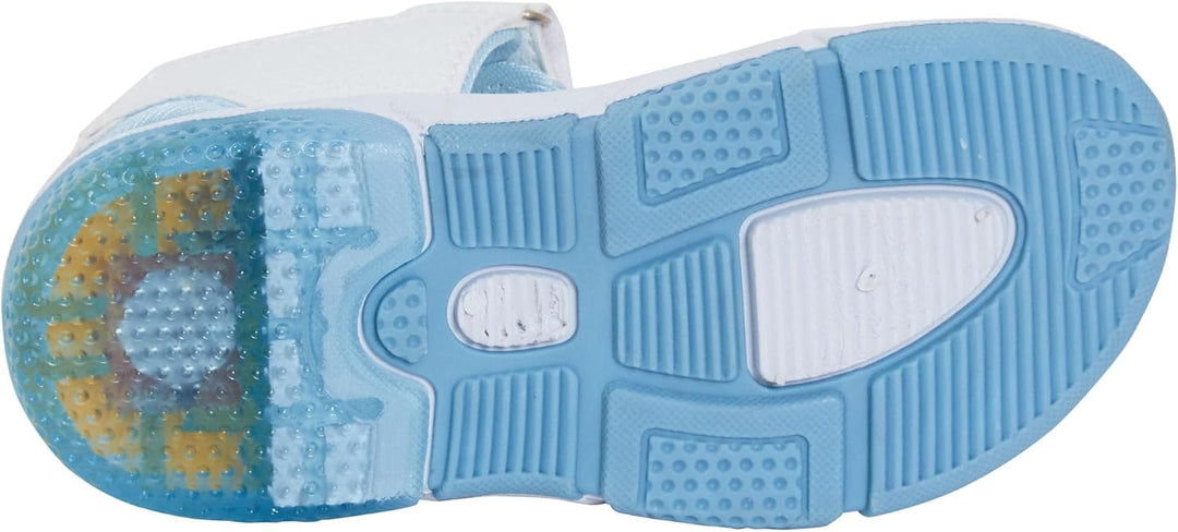 Disney Frozen 2 Girls Light Up Sports Sandals Kids Elsa Anna Adjustable Open Summer Shoes with Light