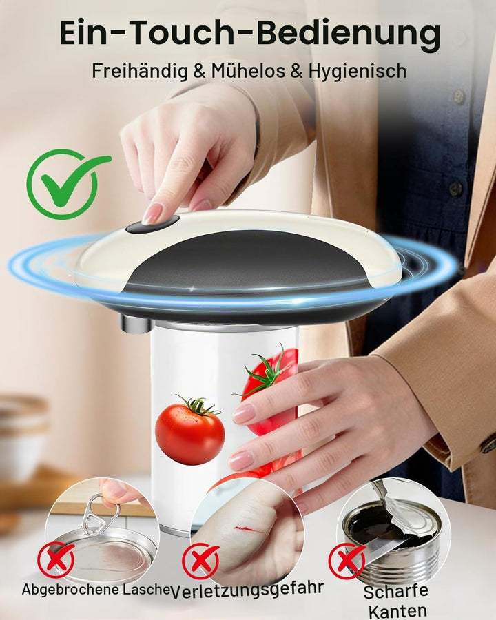 Pawfly Elektrischer Dosenöffner mit Akku und magnetischem Deckelhalter, One-Touch automatischer kabe