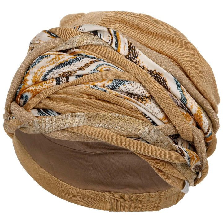 Boho Spirit Damen Scarlett Turban Einheitsgrösse Toffee & Caramel Mix, Einheitsgrösse Toffee & Caram