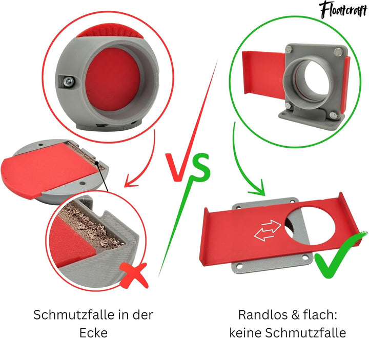 Absperrschieber DN50 für HT-Rohre – 3er-Set robustes Blastgate DN50 Set 3x, DN50 Set 3x