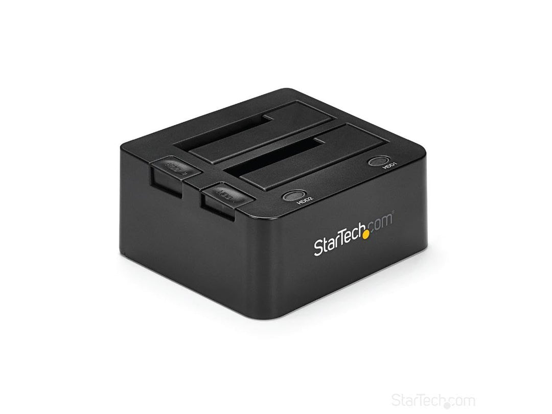 StarTech.com 2-fach USB 3.0 Festplatten Dockingstation mit UASP für 2,5/3,5 Zoll SSD / HDD, Serial-A