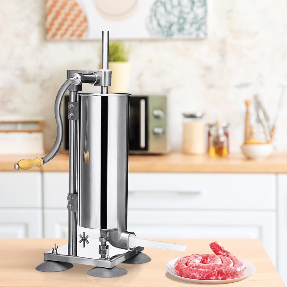 Wurstmaschine aus Stahl, Wurstfüller für Fleisch, aus Edelstahl, manuelle Wurstmaschine, vertikale W