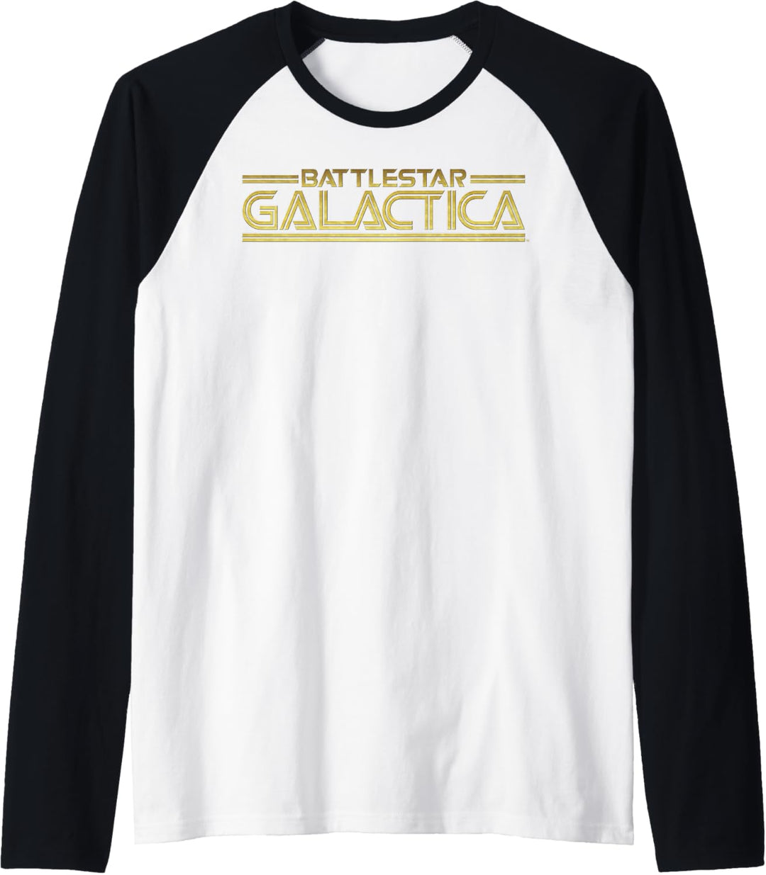 Battlestar Galactica Gold Title Logo Raglan