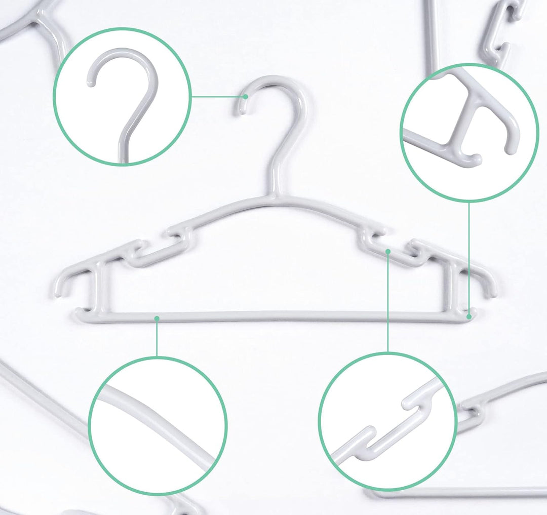 ilauke 36 Stück Kleiderbügel Kinderkleiderbügel Set, Baby Kleiderbügel Hangers aus Kunststoff, Aufbe