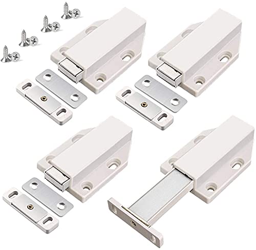 Drucktüröffner Push to Open Magnet Jiayi 4 Stück Heavy Duty Schrank Türöffner Tip On für Türen Besch