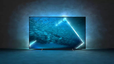 Philips 55OLED707 Fernseher (4K UHD, OLED, HDR10+, 120 Hz, Dolby Vision und Atmos, 3-seitiges Ambili