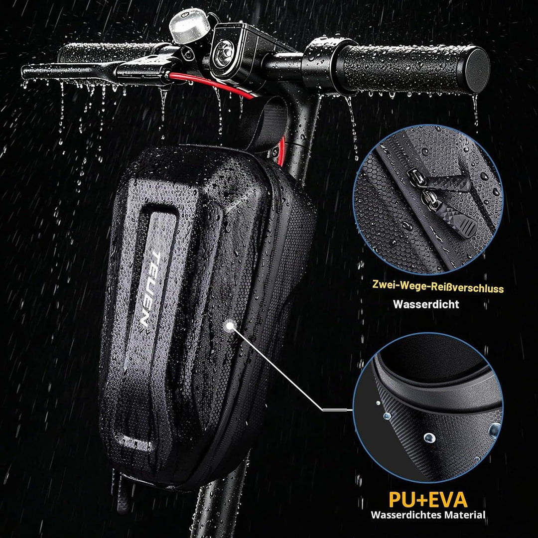 TEUEN 2L/3L Grosse Kapazität E Scooter Tasche für Elektroroller | wasserdichte Lenkertasche mit Eva-