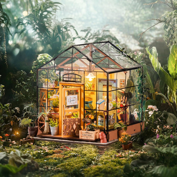 Rolife DIY Miniature House Miniatur Haus Bausatz Selber Bauen mit LED Licht Deko 3D Holzpuzzle Model