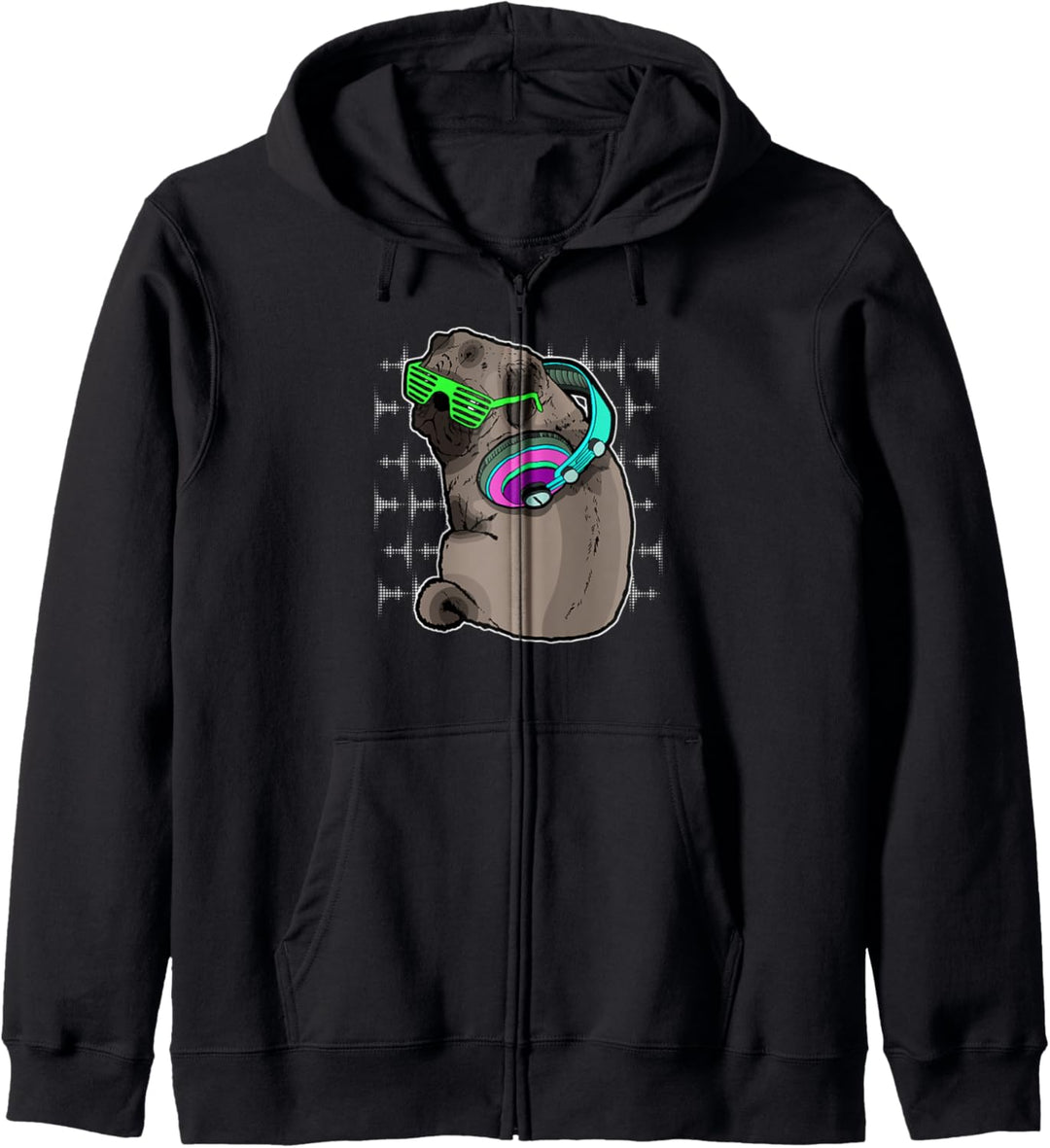 Pug Dj Music Lover Lustiges DJ Musik Geschenk Kapuzenjacke