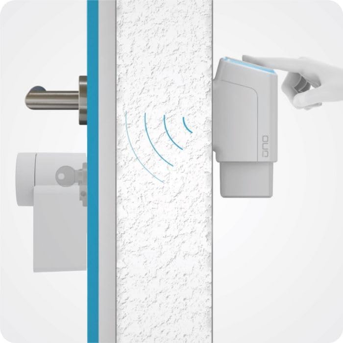 EKEY UNO 200302 Fingerprint mit Akku inkl. Nuki Smart Lock Pro (4. Generation) weiss Akkubetriebenes