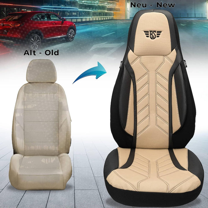 BREMER SITZBEZÜGE Mass Sitzbezüge Schonbezüge für Ford Fiesta MK 8 DPL507 DPL507 - Schwarz/Beige Fie