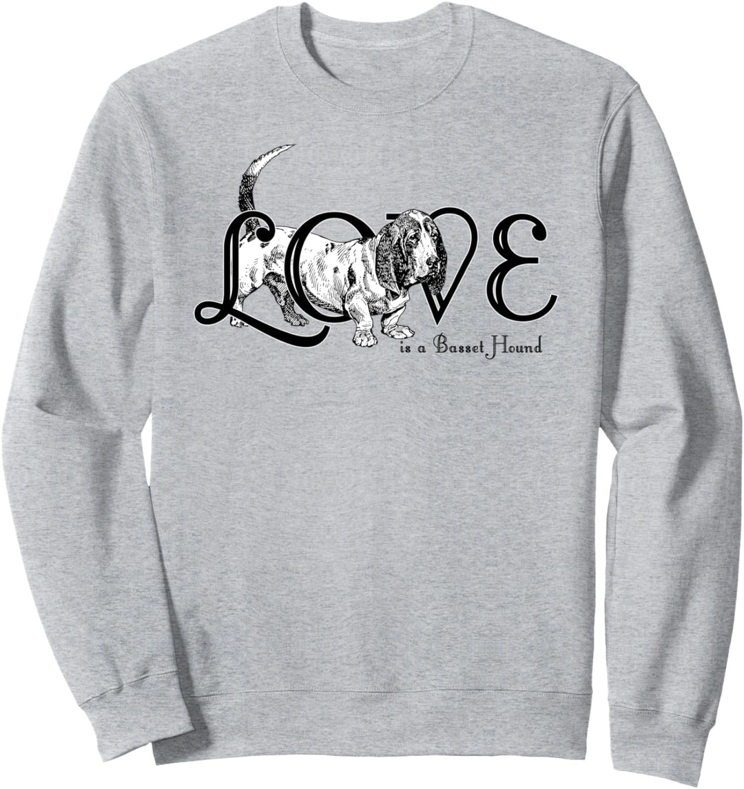 Liebe ist ein Basset Hound Sweatshirt