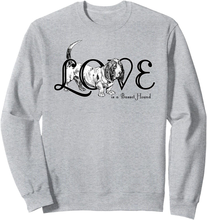 Liebe ist ein Basset Hound Sweatshirt