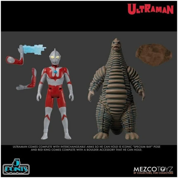 Mezco Ultraman and Red King 5 Points Action Figure Boxed Set
