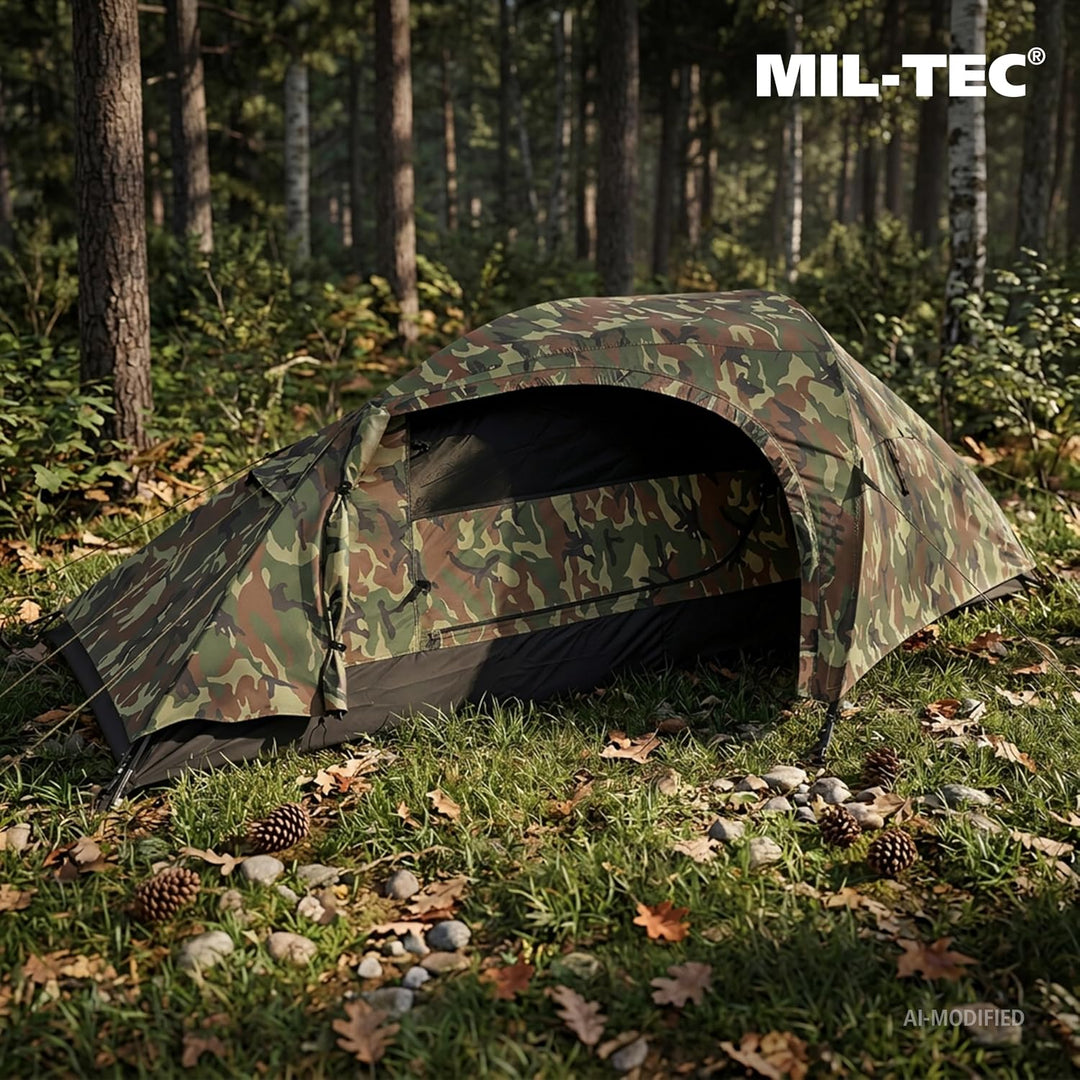 Mil-Tec 1-Mann Zelt Recon Woodland, Woodland