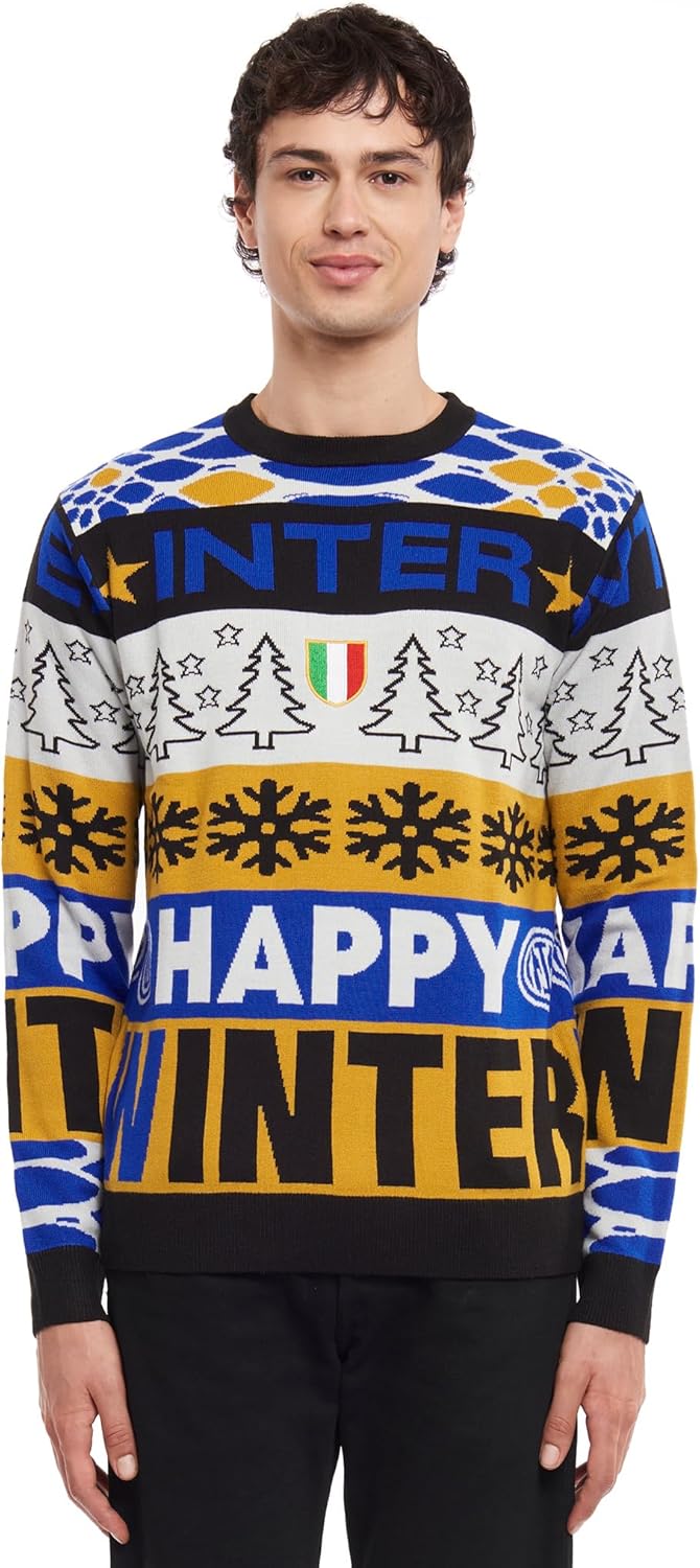 Inter Unisex Maglione Di Natale Inter Pullover (1er Pack) S Blau, S Blau