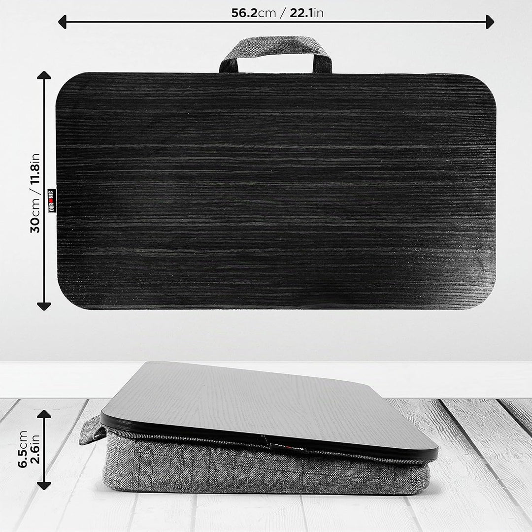 Duronic DML412 Laptopständer | Ergonomischer Laptop Tisch mit Kissen | Laptop Halterung mit Schaumst