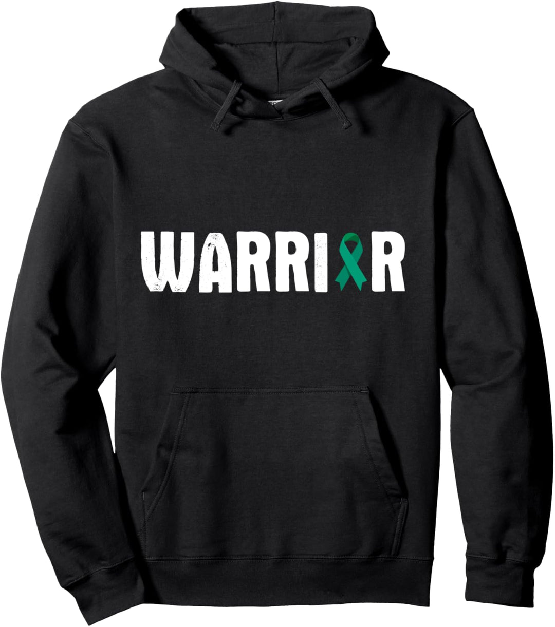 Ovarian Cancer Warrior - Awareness Fighter Quote Saying Pullover Hoodie
