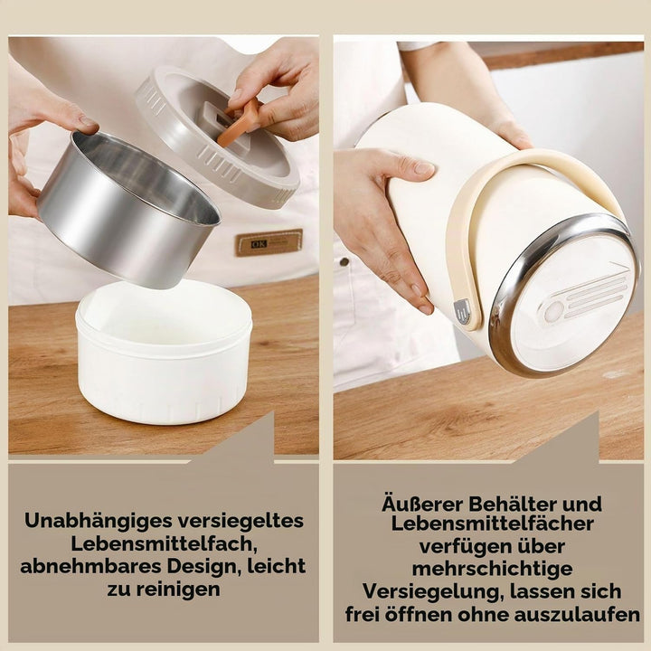 Thermobehälter für Essen 2600ml, Edelstahl Warmhaltebehälter Tragbare Isolierte Thermobecher Essen m
