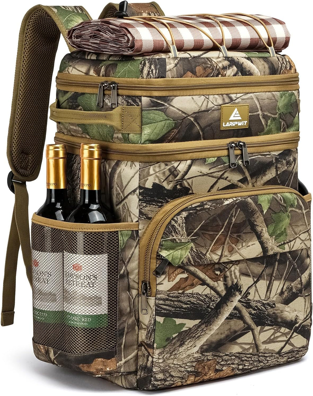 Laripwit Kühlrucksack 54 Dosen Thermo Kühltasche Rucksack Gross Isolierte Doppeldeck mit Kühlfach fü