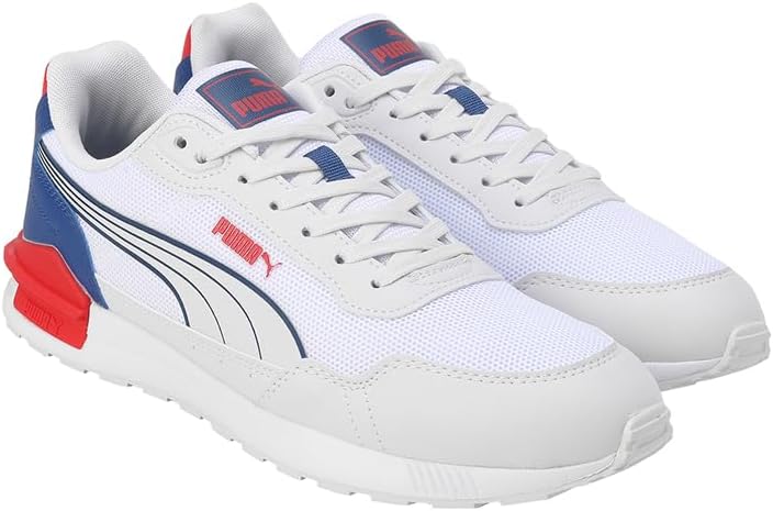 PUMA Herren Graviton Mega Sneaker 36 EU Puma White Feather Gray Puma Red Clyde Royal, 36 EU Puma Whi