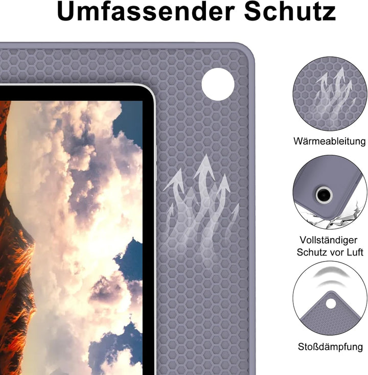 Tastatur Hülle für Samsung Galaxy Tab A9 8.7'' 2023, QWERTZ Deutsches Tastatur Magnetische Wireless