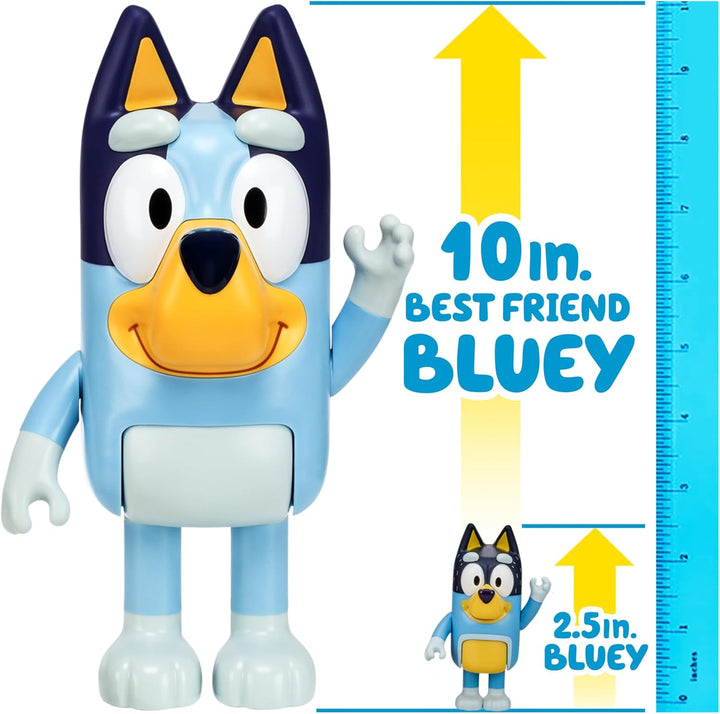Best Friend Bluey | bewegliche 25,4 cm grosse Figur von Bluey | mit beweglichen Armen und Körper
