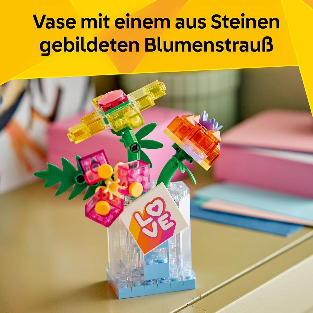 LEGO Creator 3-in-1-Set Parfümflasche mit Blumendeko - Bauspielzeug mit 3 Bauoptionen: Parfümflasche