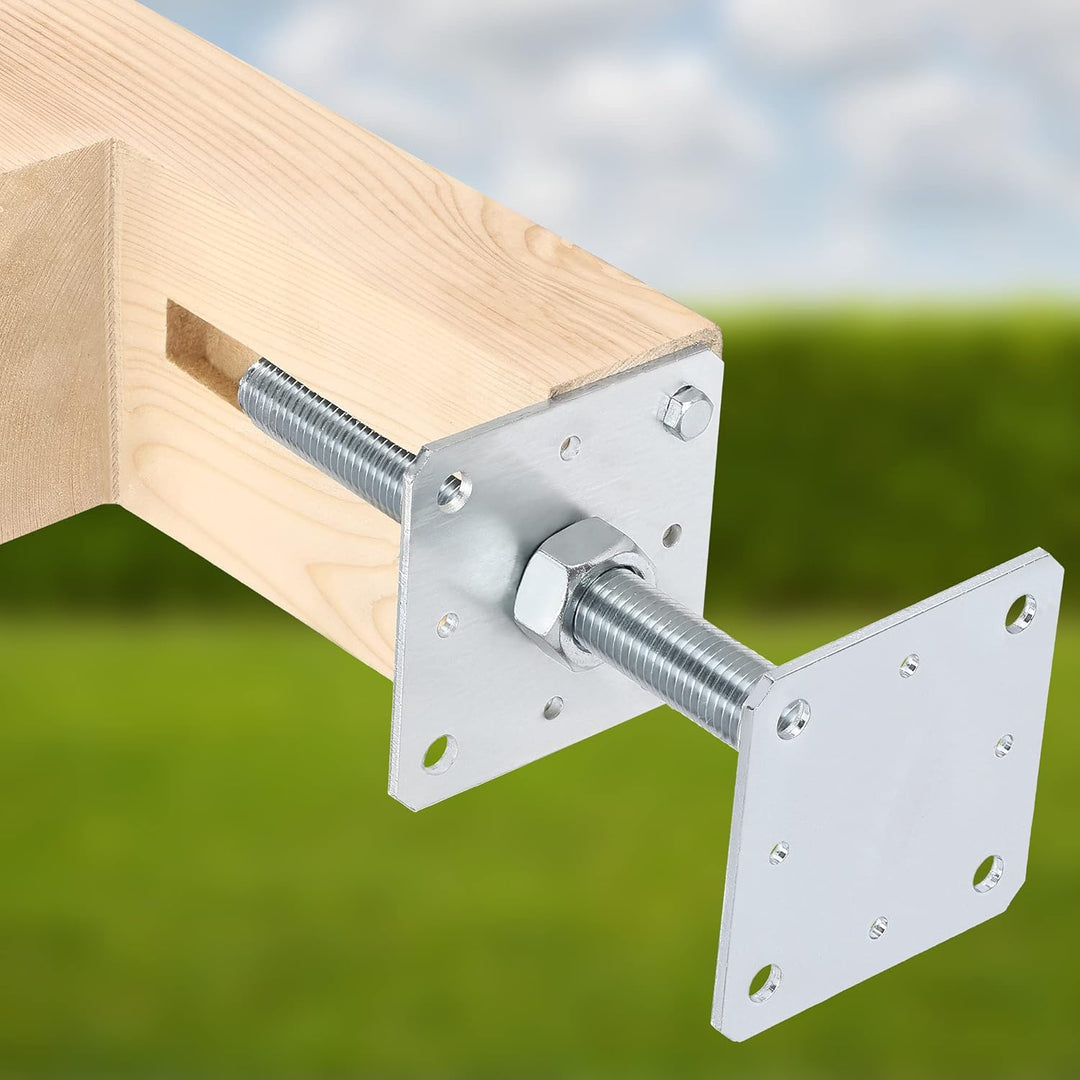 KOTARBAU® 4er Set Pfostenträger Höhenverstellbar - Montagestütze – 160 x 160 x 250 mm - Balkenschuh