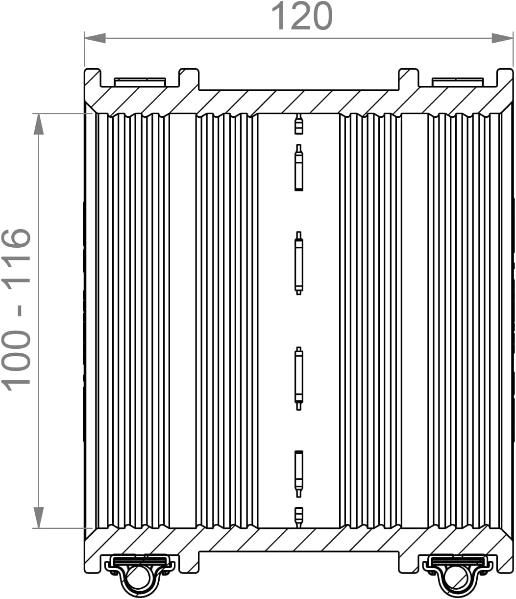 Crassus Schlauchadapter CDC 100 Typ 1 mit Innenlippe, TPE/ V2A, 1 Stück, 100-116 mm, CRA11018, 100-1