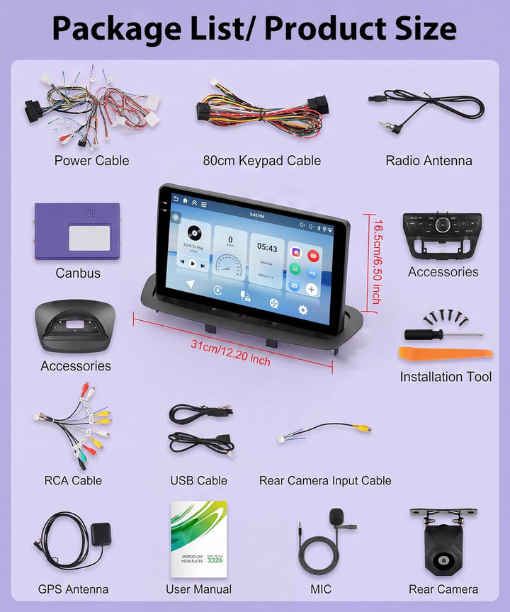 Rimoody 4G+64G Android 15 Autoradio für Renault Megane 3 III 2009-2014 Wireless Carplay Android Auto