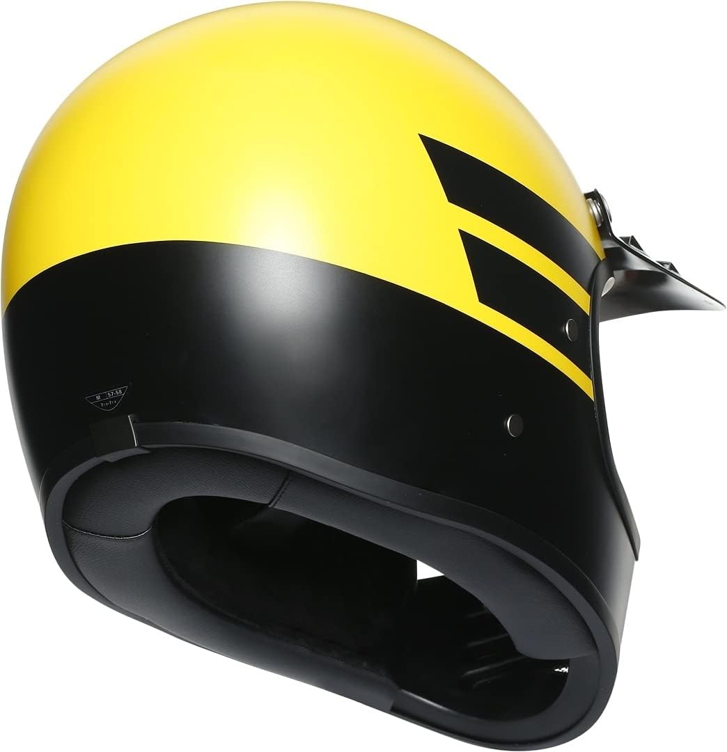 AGV Herren L Motorrad Helm XS MATT YELLOW BLACK, XS MATT YELLOW BLACK
