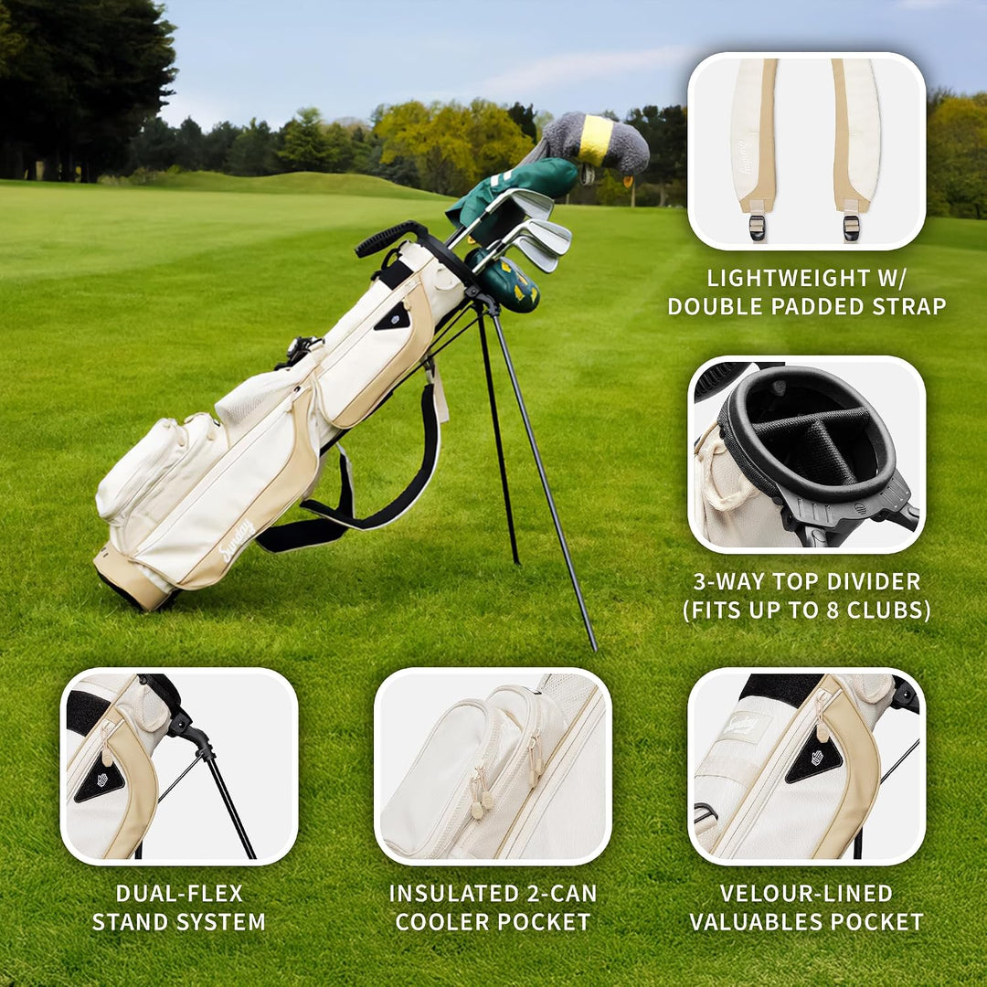 Sunday Golf Loma XL Tasche – Leichte Tasche mit Gurt und Ständer – Einfach zu tragende Pitch n Putt
