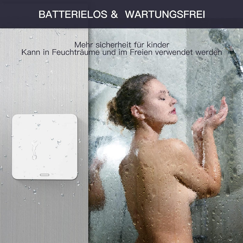 TangVita Funkschalter SET KS5 (vorhandener Schalter bleibt erhalten) Drahtlos Kinetischer Batterielo