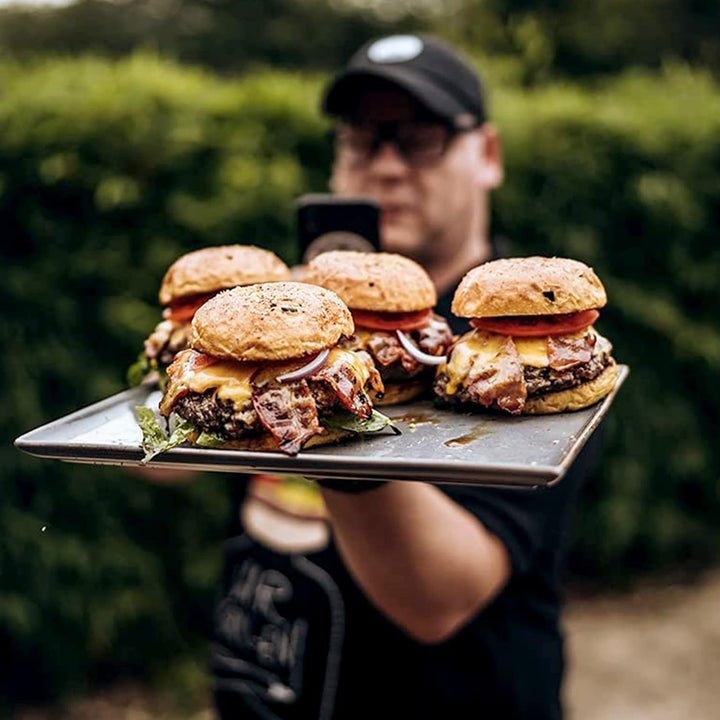 MOESTA-BBQ 19318 XL BurgerCover 2er Set - Schmelzglocke für Cheeseburger - Schmelz- und Abdeckhaube