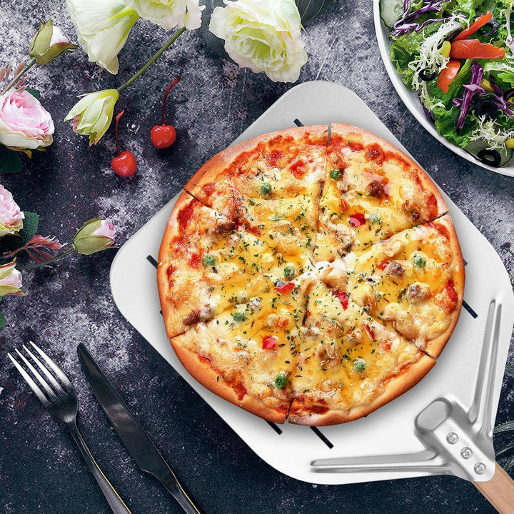 Pizzaschieber Pizzaschaufel 40 * 30cm 12 Zoll Pizza schieber，Pizzaschieber mit Grosser Fläche und Ab