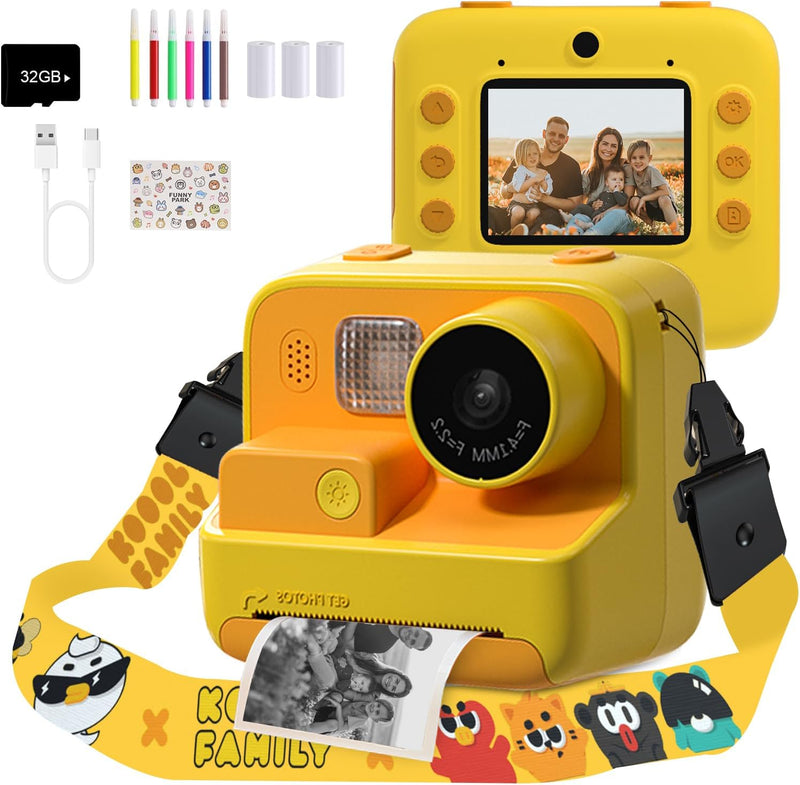 Kinderkamera Sofortbildkamera, kamera für kinder digitalkamera kinder instant camera 1080P 2,0 Zoll