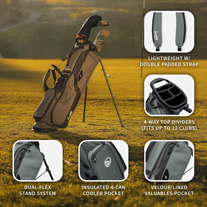 Sunday Golf EL Camino Tasche – Leichte Tasche mit Gurt und Ständer – Einfach zu tragen – Par 3 und S