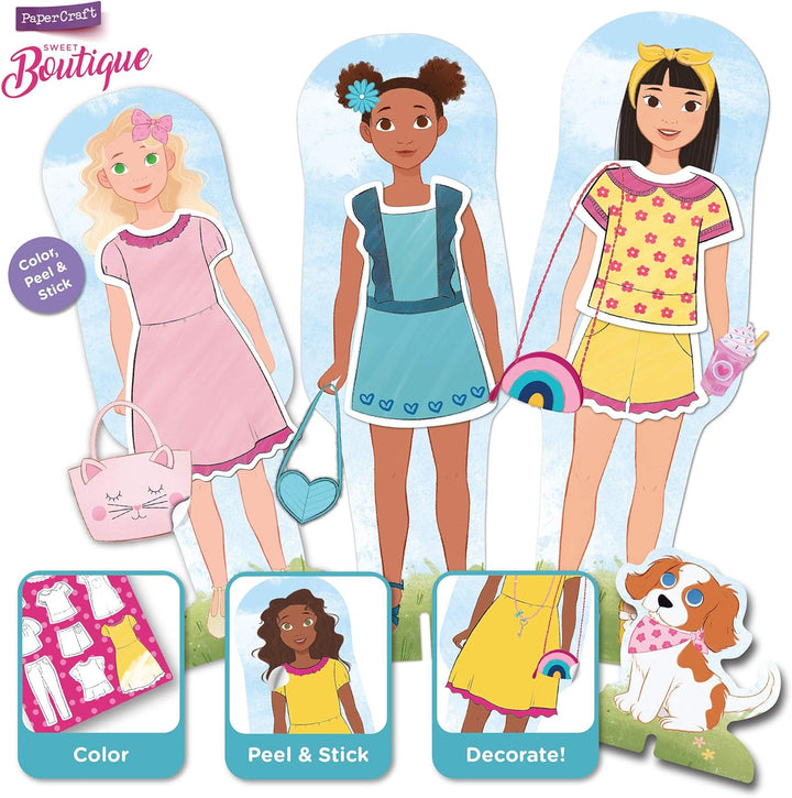 Learning Resources PaperCraft Sweet Boutique, Papierpuppen, Mode Boutique Spielzeug, Kinder Papier S