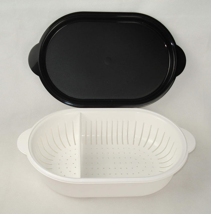 TUPPERWARE 4,0 L Super Servierstar Siebservierer Sieb schwarz by Tupperware
