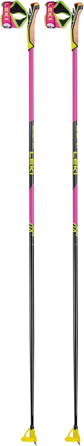 LEKI Unisex-Adult Skistock 145 Neon Pink - Neon Yellow - Black, 145 Neon Pink - Neon Yellow - Black