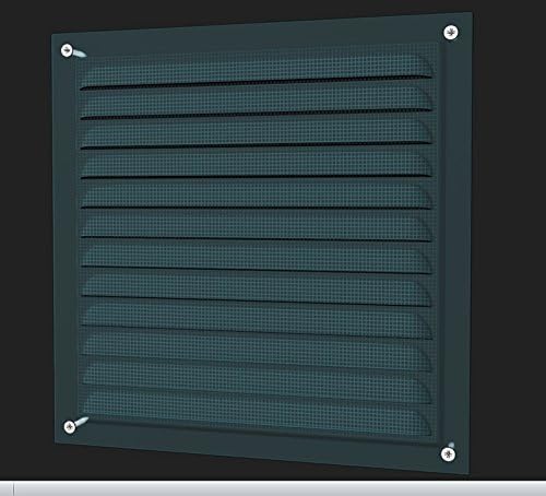 30x30cm METALLLÜFTUNGSGITTER mit INSEKTENNETZ Ventilation Gitter Abluft/Zuluft Entlüftung Belüftung