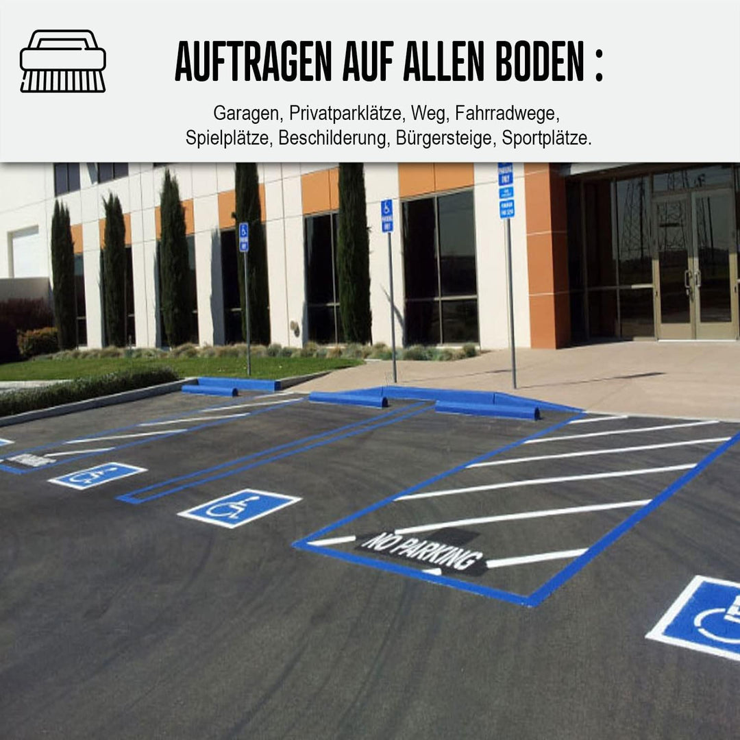 ARCANE INDUSTRIES Bitumenfarbe/Teerfarbe: Harzbodenbeschichtung für Asphalt, Teer, Belag - ARCASPHAL