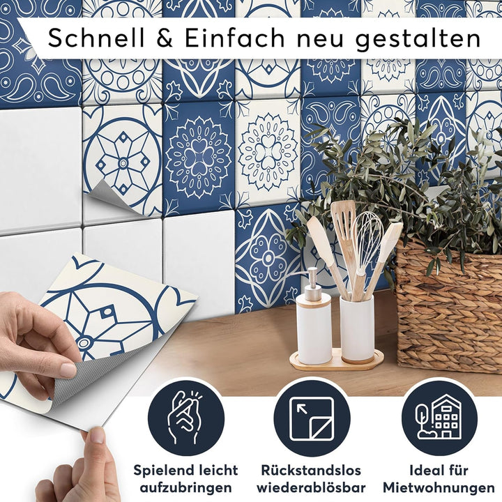 CREATISTO Mosaik Klebefliesen Stickerfliesen Fliesenfolie - Stylische Sticker Aufkleber für Fliesen