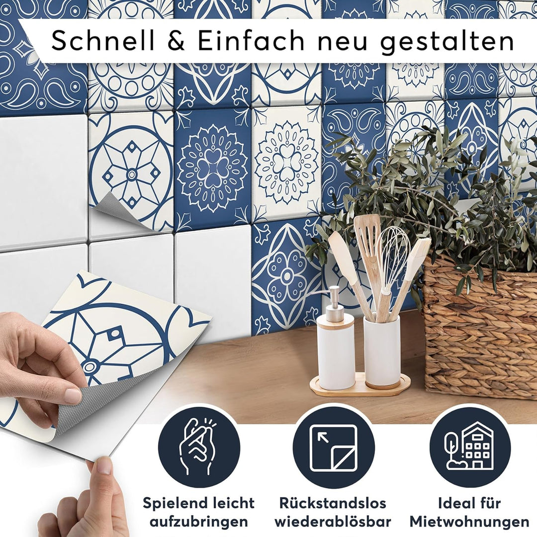CREATISTO Mosaik-Fliesen Fliesensticker Fliesenfolie - Stylische Sticker Aufkleber für Fliesen I Sti