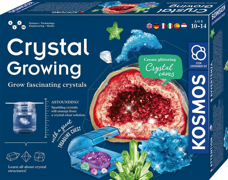 Kosmos 616854 Crystal Growing - Kristalle züchten Experimentier Set für Kinder mit mehrsprachiger An