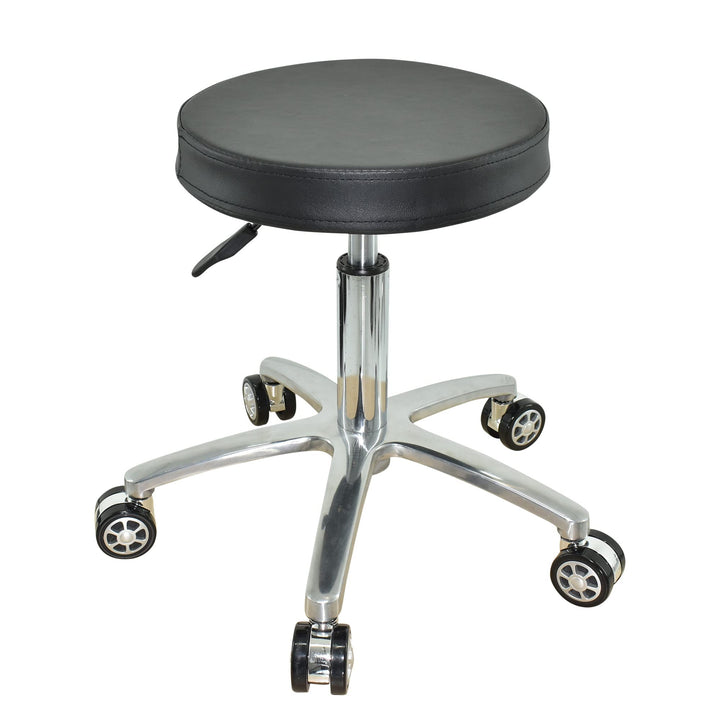 VAKON SALON - Rundhocker auf Rollen, höhenverstellbar von 50-65 cm Drehhocker, Rollhocker, Praxishoc