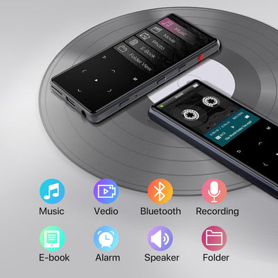 HIFI WALKER M7-128GB MP3 Player mit Bluetooth 5.0, 2,4 Zoll Touchscreen-Musikplayer mit Lautsprecher